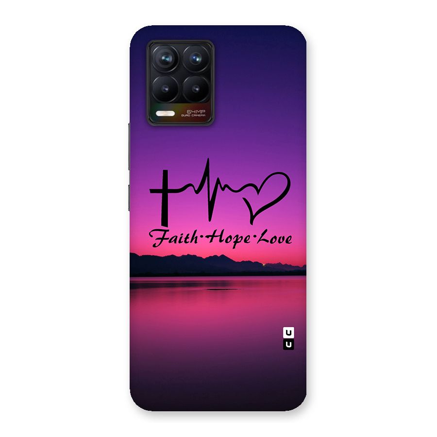 Faith Hope Love Evening Sky Back Case for Realme 8