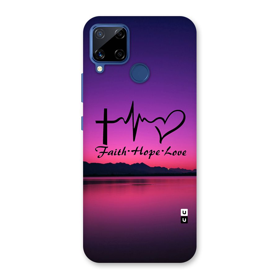 Faith Hope Love Evening Sky Back Case for Realme Narzo 30A