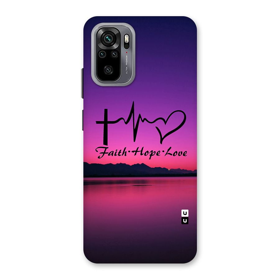 Faith Hope Love Evening Sky Back Case for Redmi Note 10