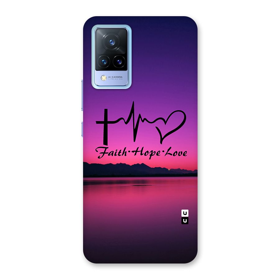 Faith Hope Love Evening Sky Back Case for Vivo V21 5G