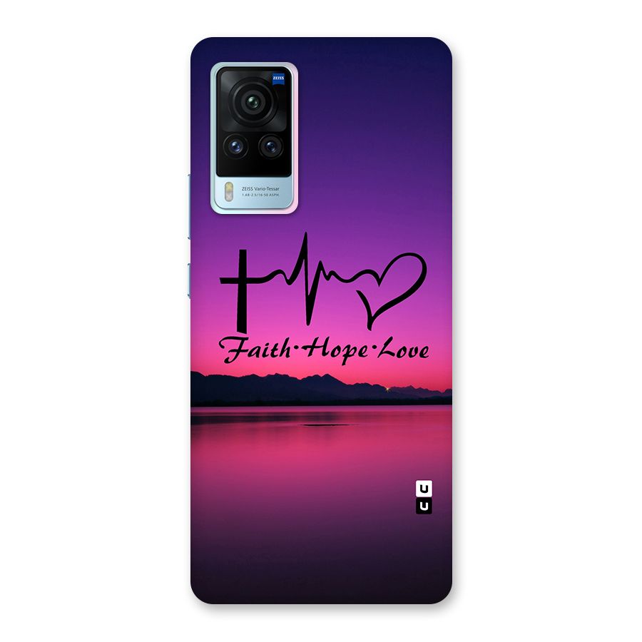 Faith Hope Love Evening Sky Back Case for Vivo X60 Pro