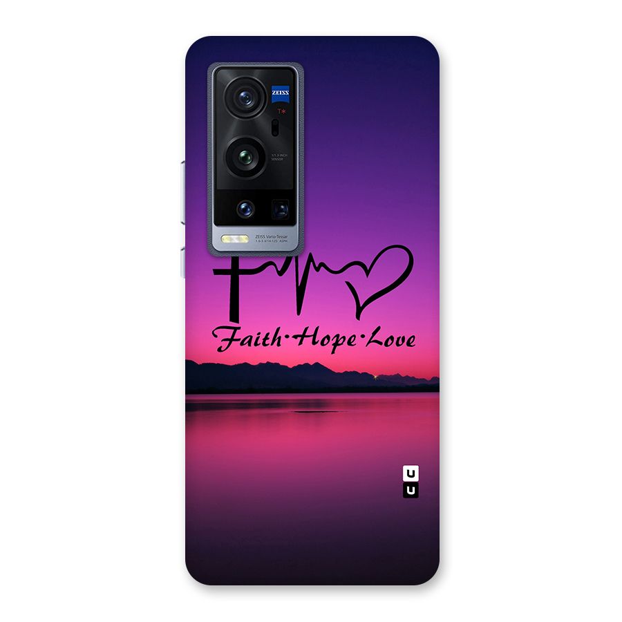 Faith Hope Love Evening Sky Back Case for Vivo X60 Pro Plus