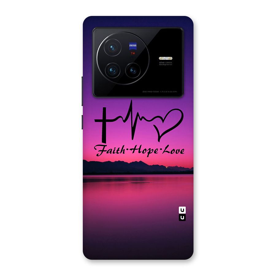 Faith Hope Love Evening Sky Back Case for Vivo X80