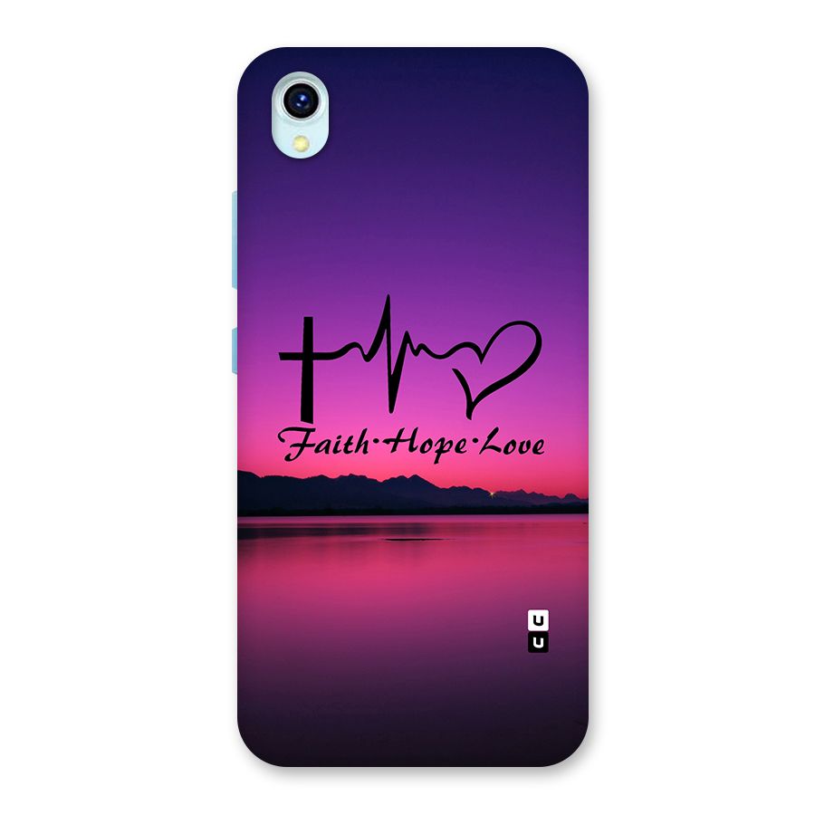 Faith Hope Love Evening Sky Back Case for Vivo Y1s