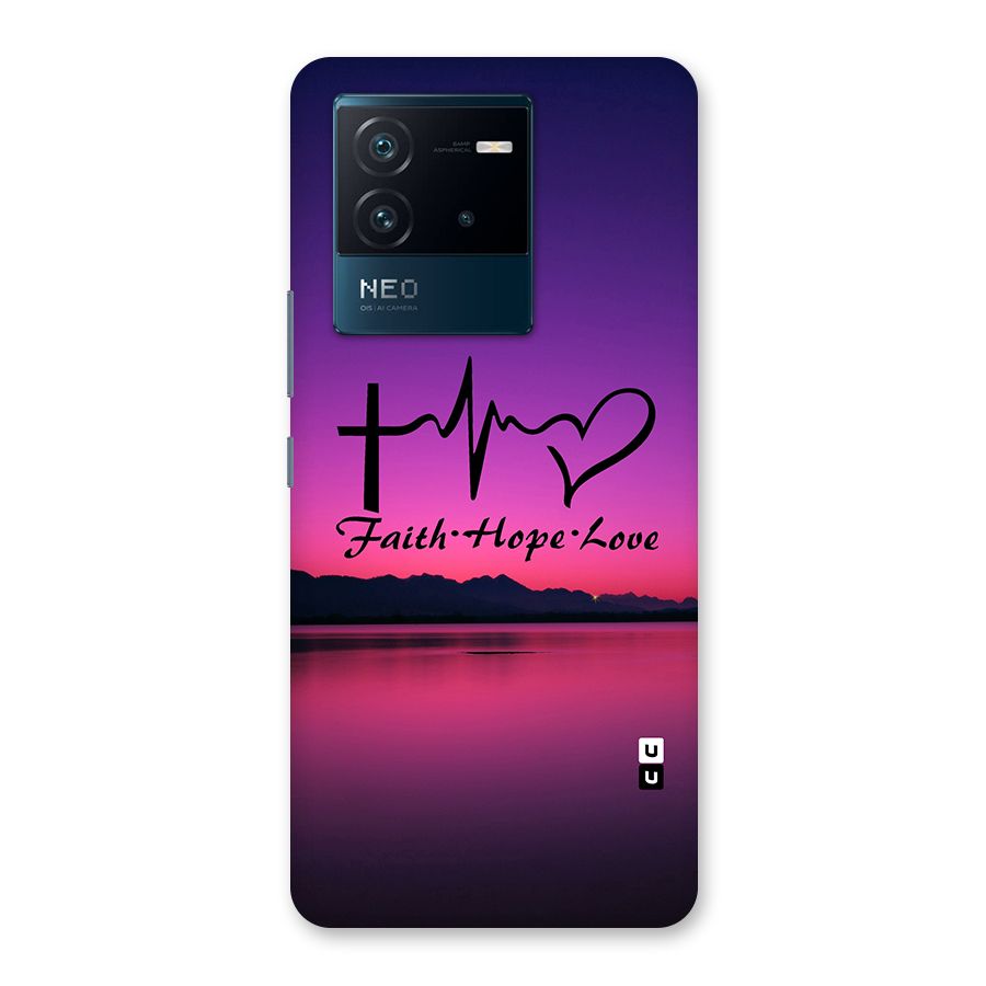 Faith Hope Love Evening Sky Back Case for Vivo iQOO Neo 6 5G