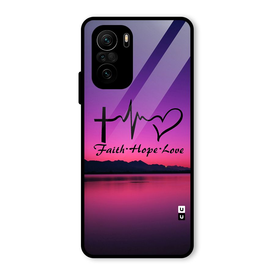Faith Hope Love Evening Sky Glass Back Case for Mi 11x