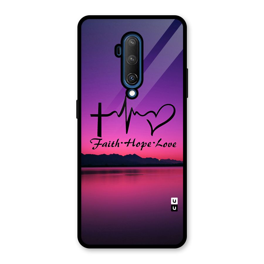 Faith Hope Love Evening Sky Glass Back Case for OnePlus 7T Pro