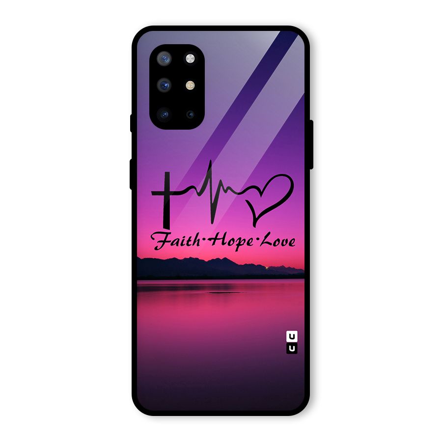 Faith Hope Love Evening Sky Glass Back Case for OnePlus 8T
