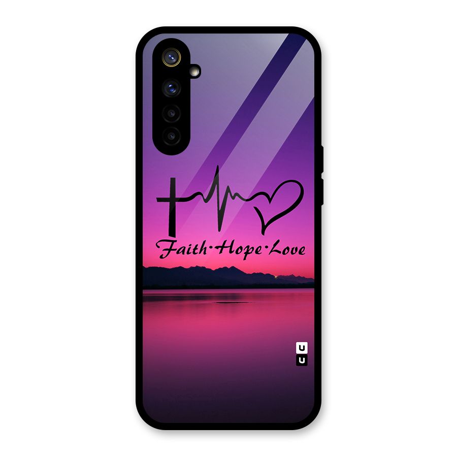 Faith Hope Love Evening Sky Glass Back Case for Realme 6i