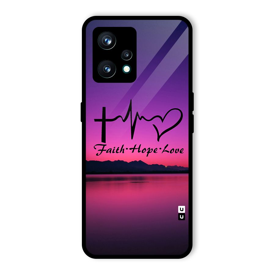 Faith Hope Love Evening Sky Glass Back Case for Realme 9 Pro Plus 5G