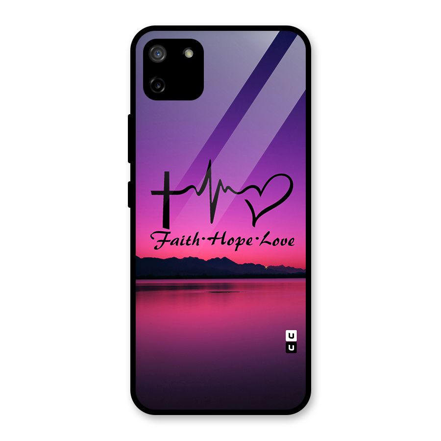 Faith Hope Love Evening Sky Glass Back Case for Realme C11