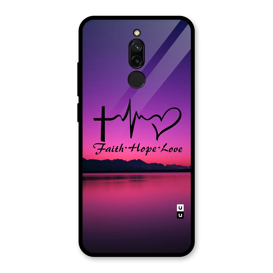 Faith Hope Love Evening Sky Glass Back Case for Redmi 8