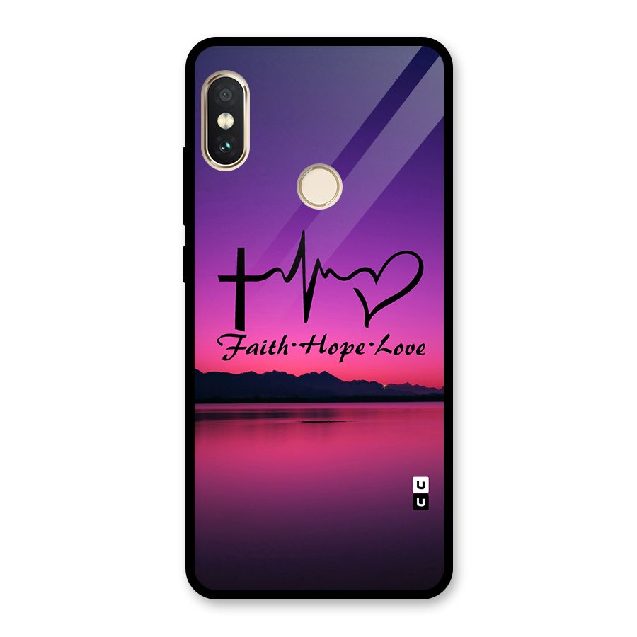 Faith Hope Love Evening Sky Glass Back Case for Redmi Note 5 Pro