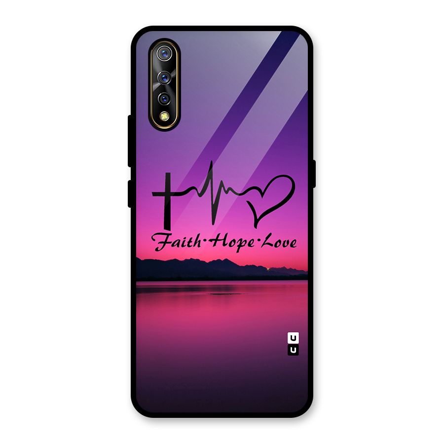 Faith Hope Love Evening Sky Glass Back Case for Vivo S1