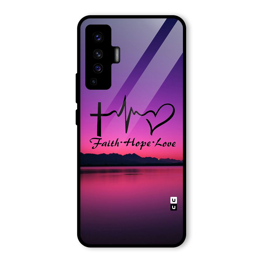 Faith Hope Love Evening Sky Glass Back Case for Vivo X50