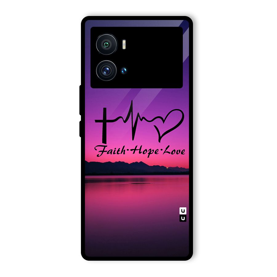 Faith Hope Love Evening Sky Glass Back Case for Vivo iQOO 9 Pro
