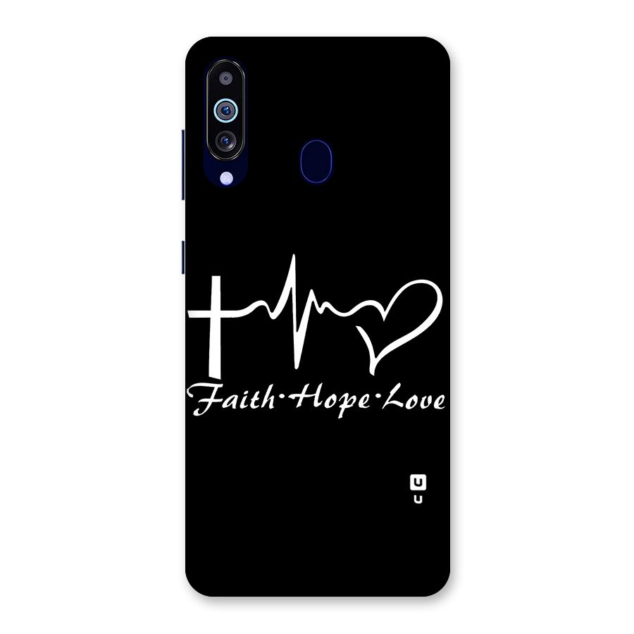 Faith Hope Love Heart Sign Back Case for Galaxy A60