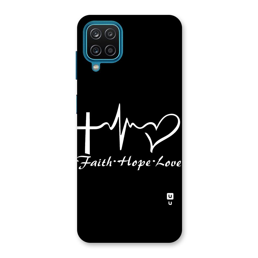 Faith Hope Love Heart Sign Back Case for Galaxy F12