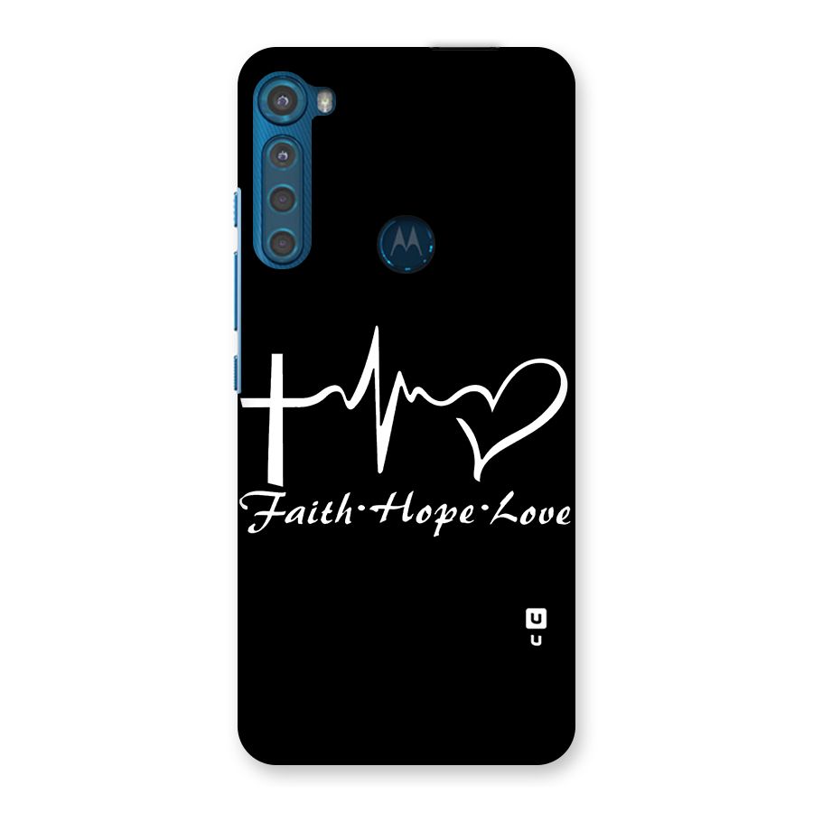 Faith Hope Love Heart Sign Back Case for Motorola One Fusion Plus