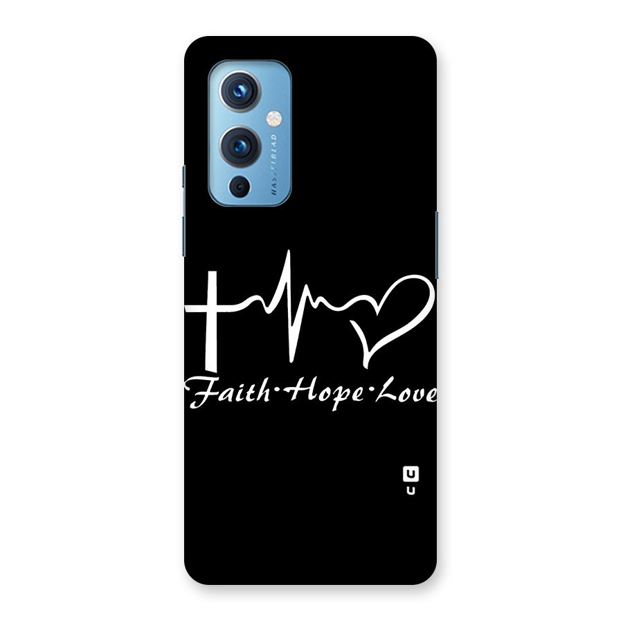 Faith Hope Love Heart Sign Back Case for OnePlus 9