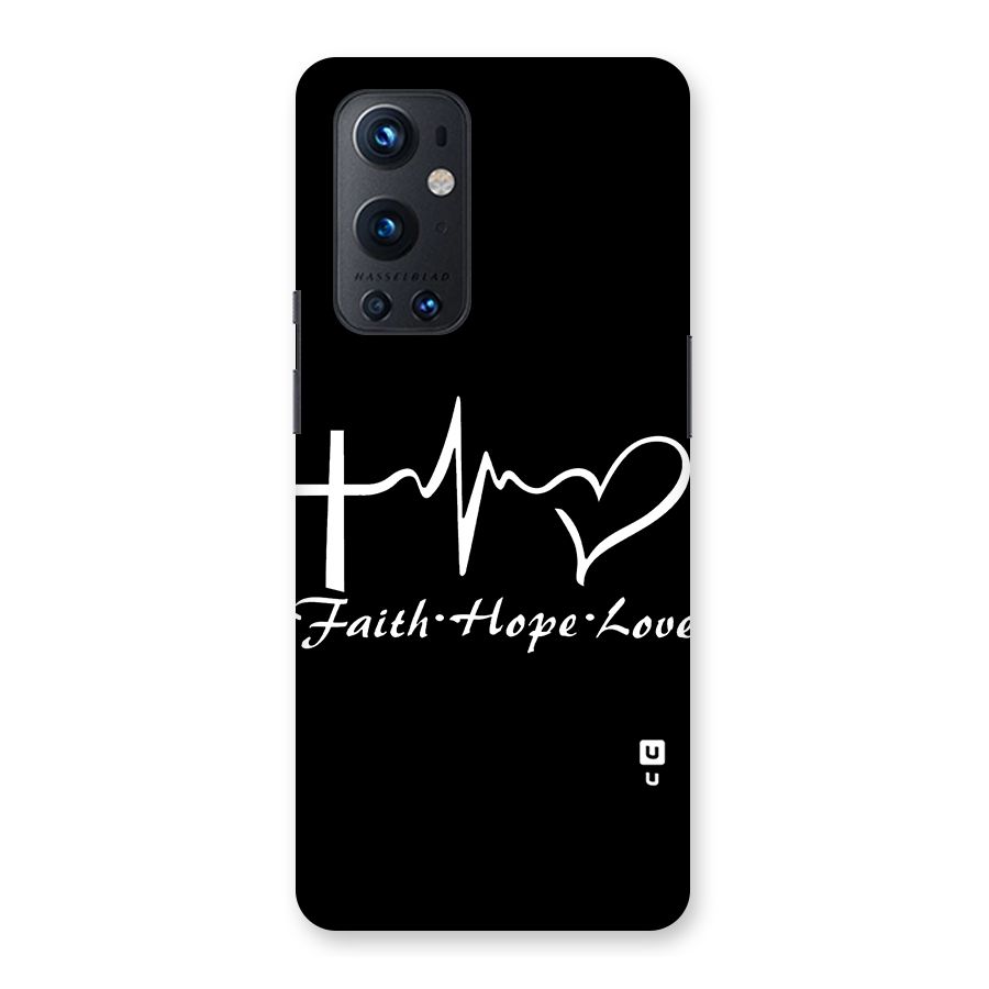 Faith Hope Love Heart Sign Back Case for OnePlus 9 Pro