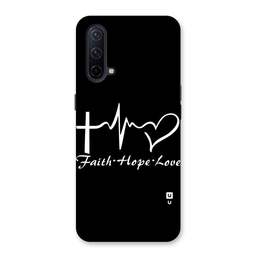 Faith Hope Love Heart Sign Back Case for OnePlus Nord CE 5G