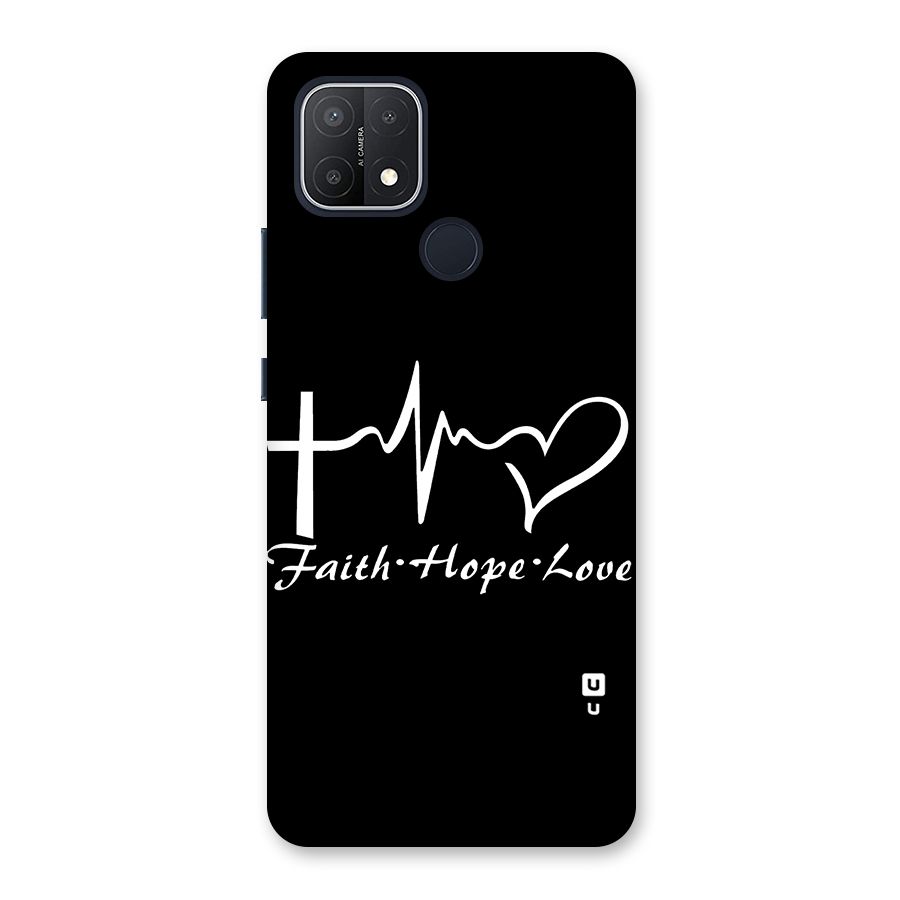 Faith Hope Love Heart Sign Back Case for Oppo A15