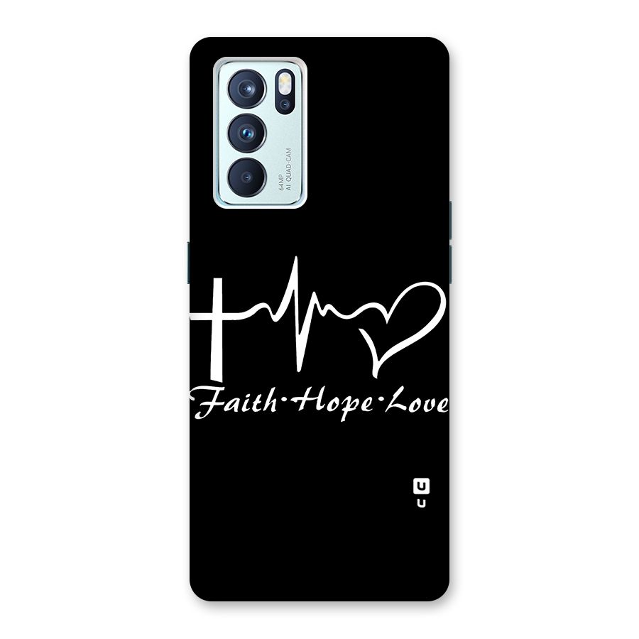 Faith Hope Love Heart Sign Back Case for Oppo Reno6 Pro 5G