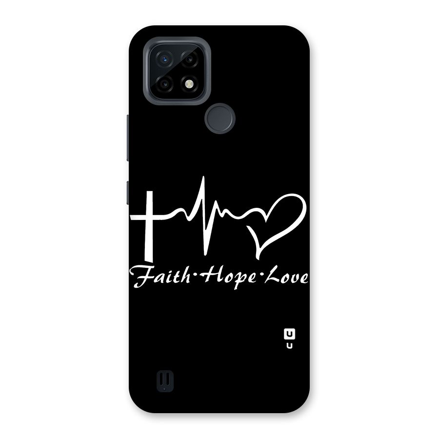 Faith Hope Love Heart Sign Back Case for Realme C21