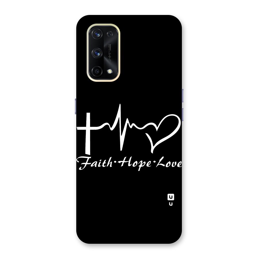 Faith Hope Love Heart Sign Glass Back Case for Realme X7 Pro