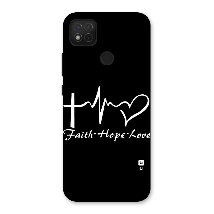 Faith Hope Love Heart Sign Back Case for Redmi 9