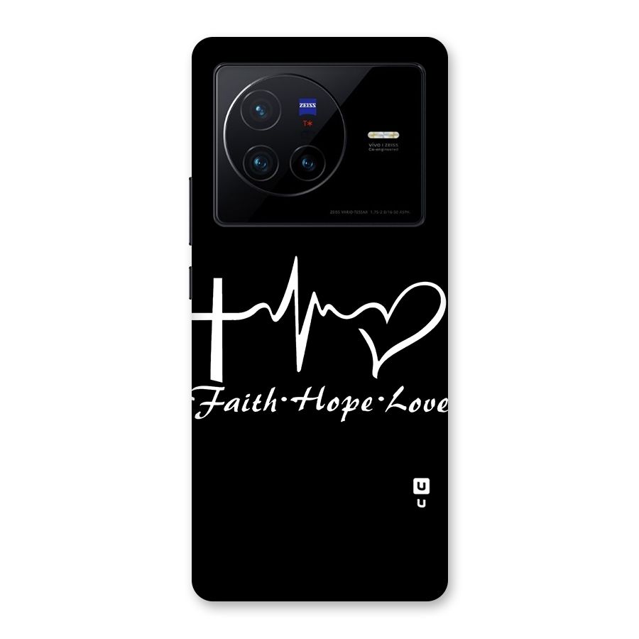 Faith Hope Love Heart Sign Back Case for Vivo X80