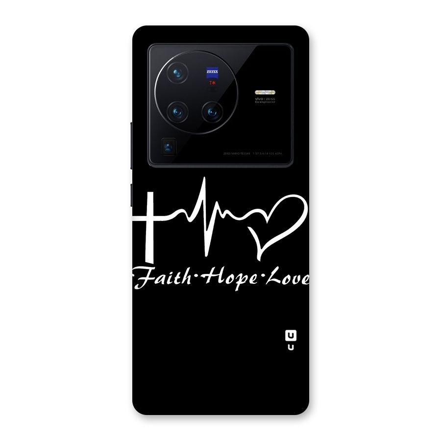 Faith Hope Love Heart Sign Back Case for Vivo X80 Pro