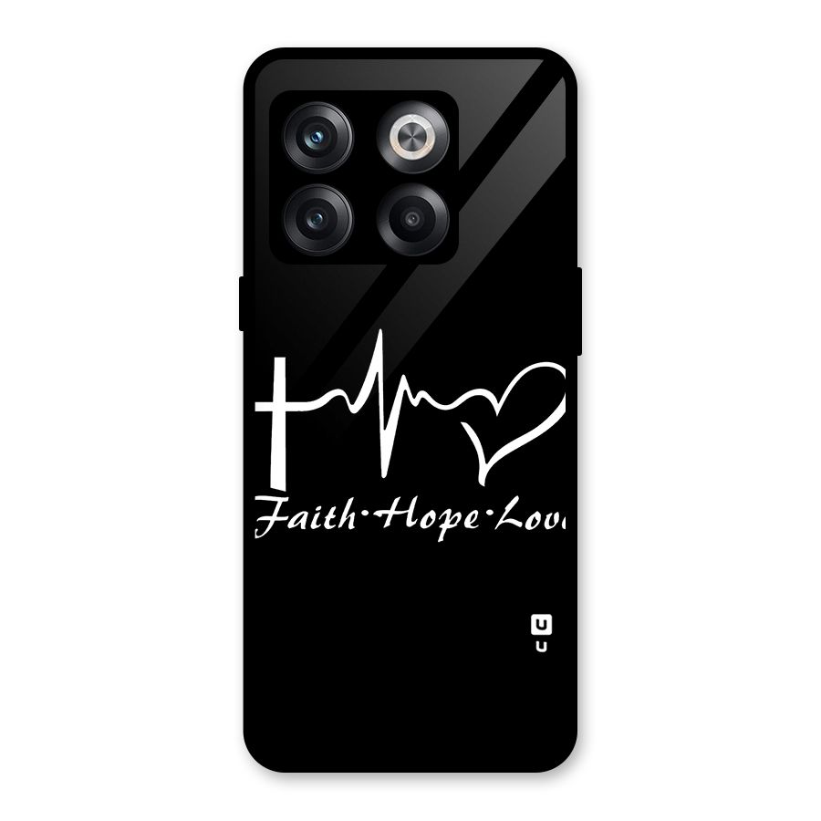 Faith Hope Love Heart Sign Glass Back Case for OnePlus 10T