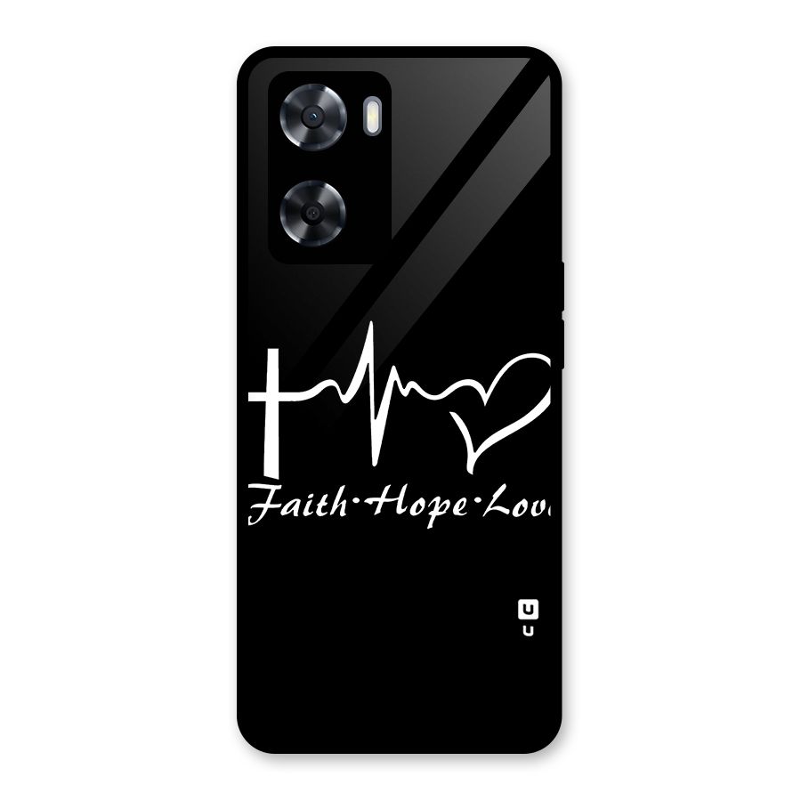 Faith Hope Love Heart Sign Glass Back Case for Oppo A57 2022