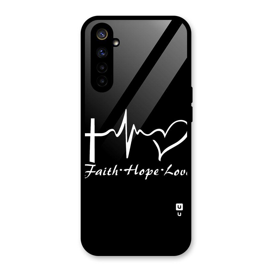 Faith Hope Love Heart Sign Glass Back Case for Realme 6i