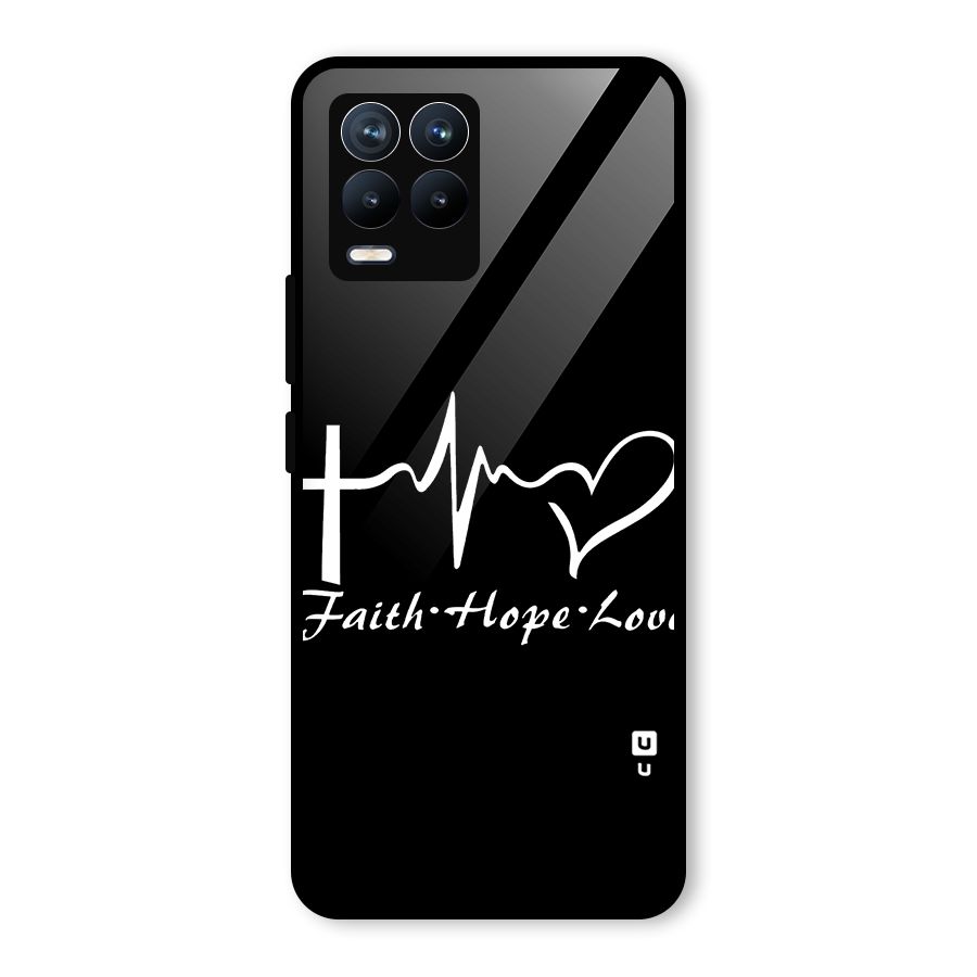 Faith Hope Love Heart Sign Glass Back Case for Realme 8 Pro
