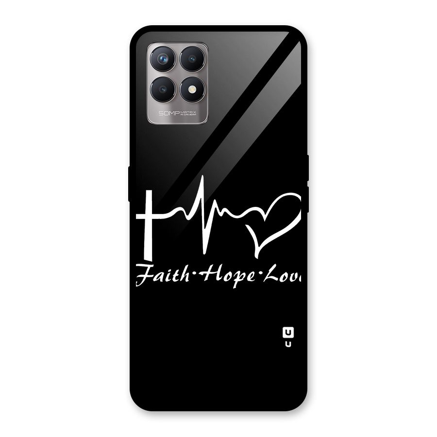 Faith Hope Love Heart Sign Glass Back Case for Realme 8i