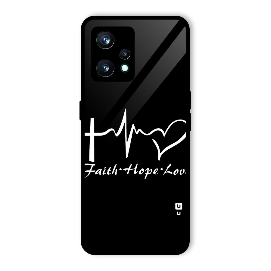 Faith Hope Love Heart Sign Glass Back Case for Realme 9 Pro Plus 5G