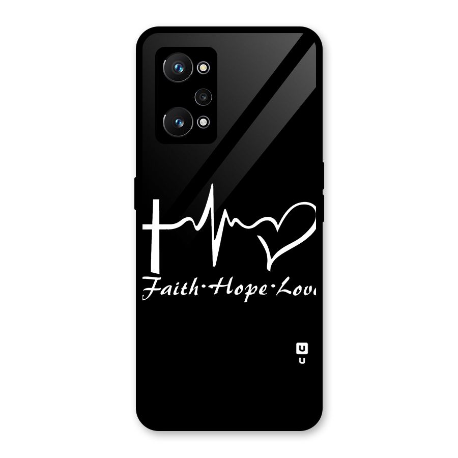 Faith Hope Love Heart Sign Glass Back Case for Realme GT Neo 3T
