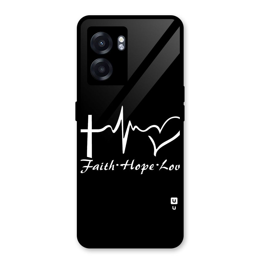 Faith Hope Love Heart Sign Glass Back Case for Realme Narzo 50 5G