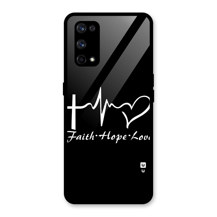 Faith Hope Love Heart Sign Glass Back Case for Realme X7 Pro