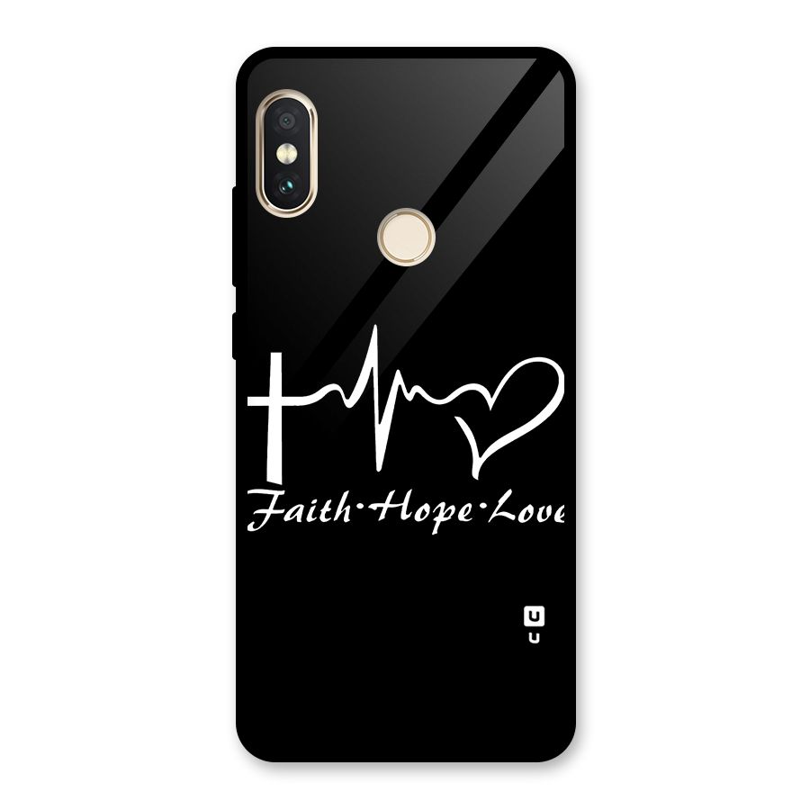Faith Hope Love Heart Sign Glass Back Case for Redmi Note 5 Pro