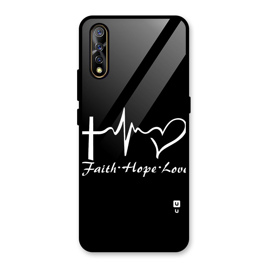 Faith Hope Love Heart Sign Glass Back Case for Vivo S1