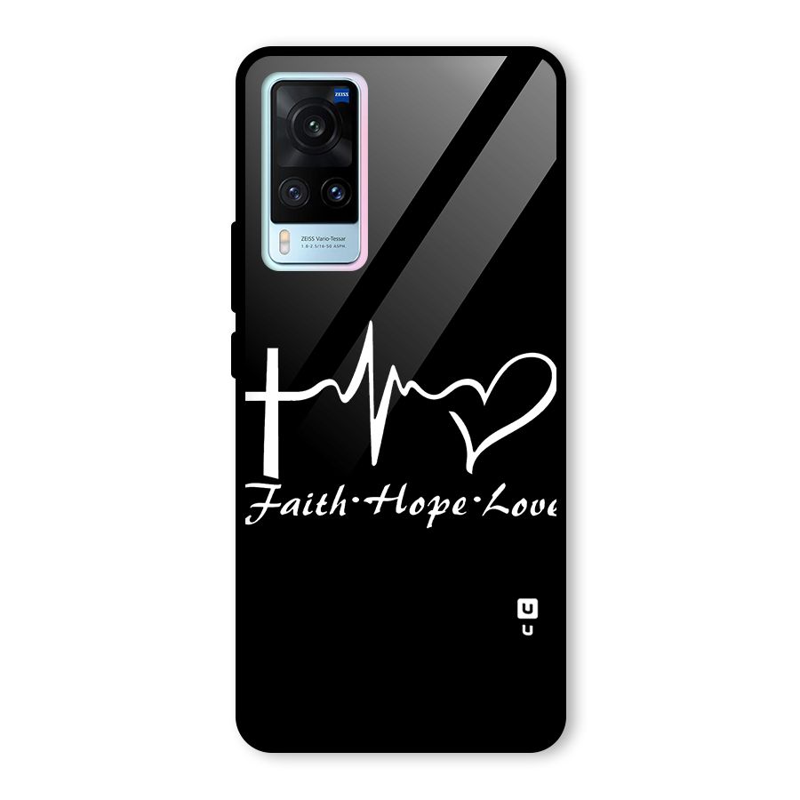 Faith Hope Love Heart Sign Glass Back Case for Vivo X60