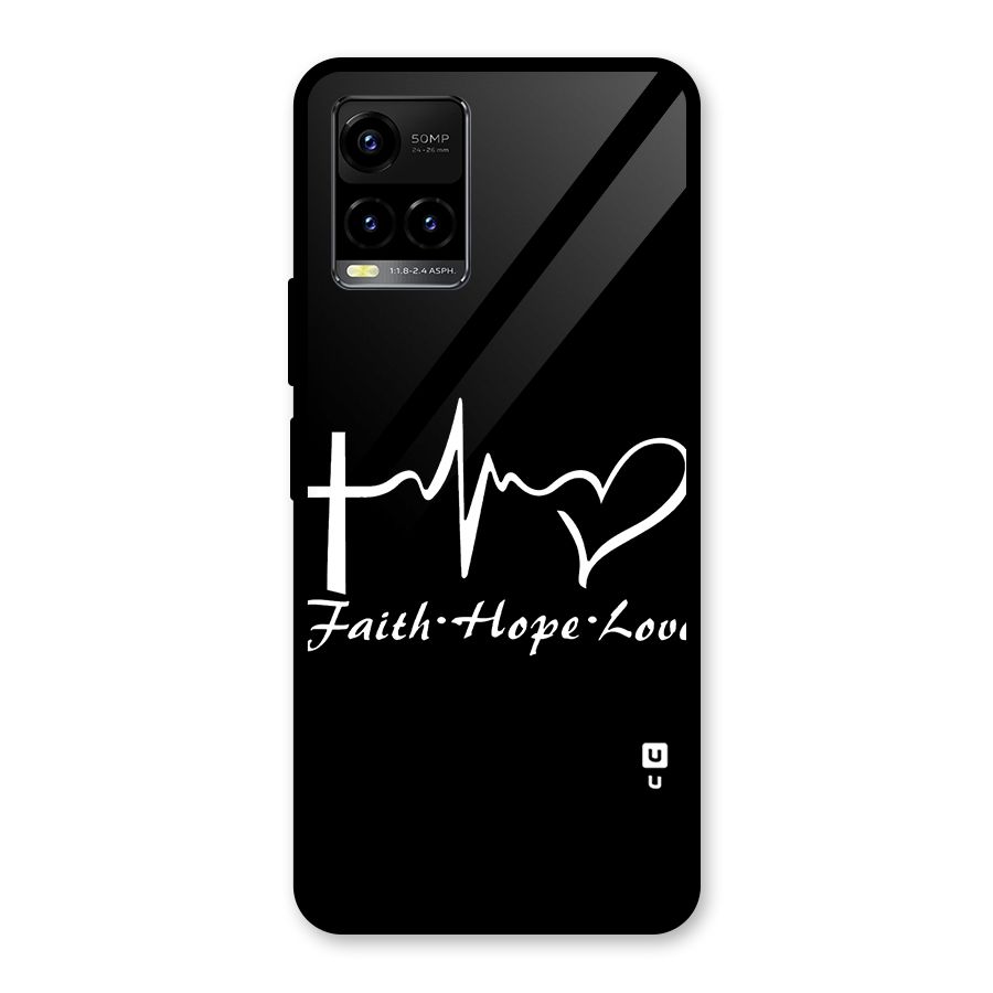 Faith Hope Love Heart Sign Glass Back Case for Vivo Y21T