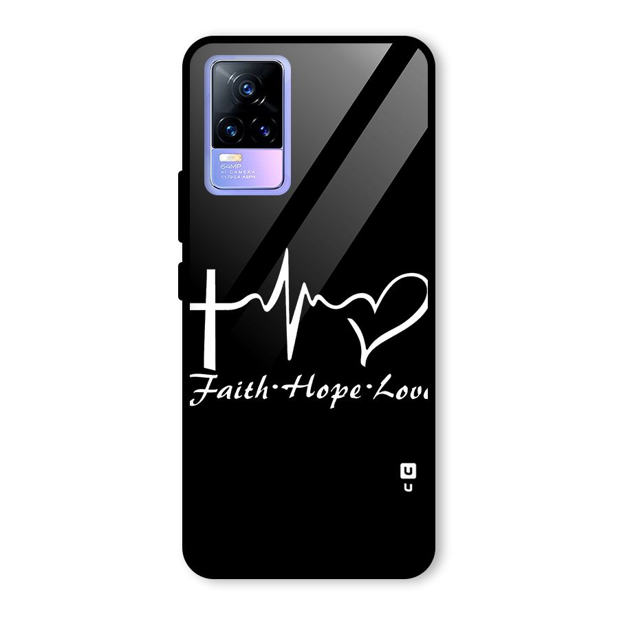 Faith Hope Love Heart Sign Glass Back Case for Vivo Y73