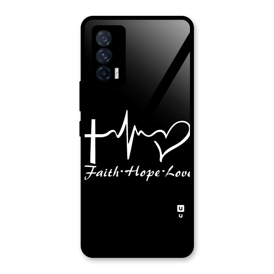 Faith Hope Love Heart Sign Glass Back Case for Vivo iQOO 7 5G