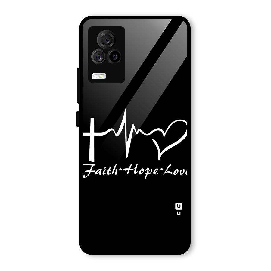 Faith Hope Love Heart Sign Glass Back Case for Vivo iQOO 7 Legend 5G