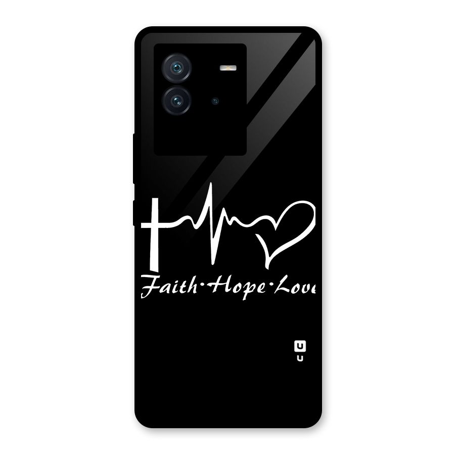 Faith Hope Love Heart Sign Glass Back Case for Vivo iQOO Neo 6 5G